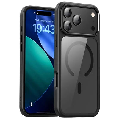 Bulk Purchasing For iPhone 18 Pro Max / 17 Pro Max Magnetic Case Hard PC + Soft TPU Shockproof Phone Cover Compatible with MagSafe - Black