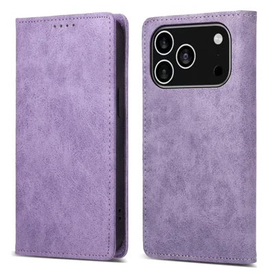 Bulk Purchasing For iPhone 18 Pro Max / 17 Pro Max Wallet Case RFID Blocking TPU PU Leather Phone Cover - Purple