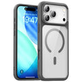For iPhone 18 Pro Max / 17 Pro Max Magnetic Case Hard PC + Soft TPU Shockproof Phone Cover Compatible with MagSafe - Grey