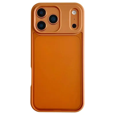 For iPhone 18 Pro Max / 17 Pro Max Case Anti Slip Skin Touch TPU Acrylic Shockproof Phone Cover - Orange