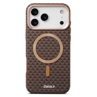 ESEBLE For iPhone 18 Pro Max / 17 Pro Max Magnetic Case TPU + PU Leather Phone Cover Compatible with Magsafe - Dark Brown