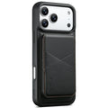 ESEBLE For iPhone 18 Pro Max / 17 Pro Max Magnetic Case RFID Blocking TPU+PU Leather Phone Cover with Detachable Card Holder - Black