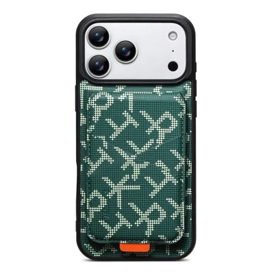 ESEBLE For iPhone 18 Pro Max / 17 Pro Max Magnetic Case RFID Blocking Detachable Card Holder Stand Phone Cover Compatible With MagSafe - Green