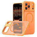 For iPhone 18 Pro Max / 17 Pro Max Magnetic Case Anti-fingerprint Soft-touch Shockproof  TPU + PC Cover - Orange