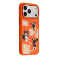 MUTURAL For iPhone 18 Pro Max / 17 Pro Max Magnetic Case THE DOG Pattern PC + TPU Phone Cover with Tempered Glass Panel Compatible with MagSafe - Orange
