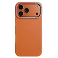 For iPhone 18 Pro Max / 17 Pro Max Case Glitter Diamond Edge TPU Acrylic Anti-fingerprint Matte Shockproof Cover - Orange