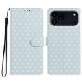 For iPhone 18 Pro Max / 17 Pro Max Case Star Pattern PU Leather Wallet Stand Phone Cover with Wrist Strap - Baby Blue