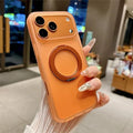 For iPhone 18 Pro Max / 17 Pro Max Case Rotating Kickstand TPU + PC Phone Protective Cover - Orange