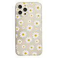 For iPhone 18 Pro Max / 17 Pro Max Case Daisy Pattern Clear TPU Phone Back Cover - Transparent