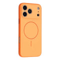 For iPhone 18 Pro Max / 17 Pro Max Magnetic Case TPU + PC Shockproof Phone Cover with Electroplated Buttons - Orange
