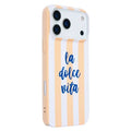 For iPhone 18 Pro Max / 17 Pro Max Case IMD Striped Pattern Hard PC Protective Phone Cover - Orange