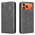 BINFEN COLOR for iPhone 18 Pro Max / 17 Pro Max RFID Blocking Calf Texture PU Leather Phone Cover - Black