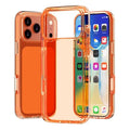 For iPhone 18 Pro Max / 17 Pro Max Case PC + TPU Shockproof Clear Phone Cover - Transparent Orange