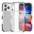 For iPhone 18 Pro Max / 17 Pro Max Case TPU+TPE Anti-drop Clear Phone Cover - Transparent Black