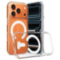 For iPhone 18 Pro Max / 17 Pro Max C-shaped Magnetic Case TPU + Acrylic Clear Phone Back Cover - Transparent