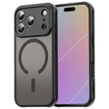 For iPhone 18 Pro Max / 17 Pro Max Magnetic Case Anti Drop Matte PC + TPU Phone Cover - Black