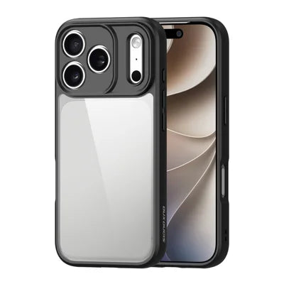  DUX DUCIS for iPhone 17 Pro Max / iPhone 18 Pro Max Aimo Series PC + TPU Clear Back Phone Cover (REACH Certification) - Black