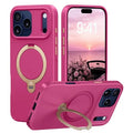 CASEKOO for iPhone 18 Pro Max / 17 Pro Max Case Magnetic Rotatable Kickstand PC + TPU Drop Protection Phone Cover - Pink