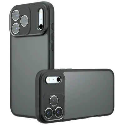 For iPhone 18 Pro Max / 17 Pro Max Case Skin-Touch TPU + PC Matte Phone Back Cover - Transparent Black