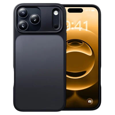 CASEKOO for iPhone 18 Pro Max / 17 Pro Max Case PC + TPU Matte Finish Anti-Fingerprint Phone Cover - Black