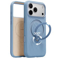 TORRAS Ostand Q3 Silicone Wind Series for iPhone 18 Pro Max  /  17 Pro Max Magnetic Case Rotating Kickstand Liquid Silicone + PC Phone Cover - Blue