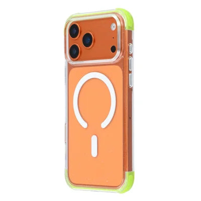 X-LEVEL for iPhone 18 Pro Max / 17 Pro Max Magnetic Case Glitter Crystal Clear PC Shockproof Phone Cover - Green
