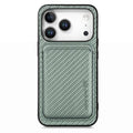 For iPhone 18 Pro Max / 17 Pro Max Magnetic Case Detachable Card Holder Phone Back Cover - Green