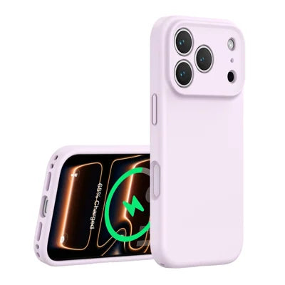 For iPhone 18 Pro Max / 17 Pro Max Case Compatible with MagSafe Precise Cutouts PC + Liquid Silicone Phone Cover - Purple