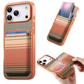 For iPhone 18 Pro Max / 17 Pro Max Magnetic Case Detachable Card Holder PU Leather + PC + TPU Shockproof Cover - Brown