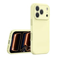 For iPhone 18 Pro Max / 17 Pro Max Case Precision Fit PC + Liquid Silicone Protective Phone Cover with Microfiber Lining - Yellow