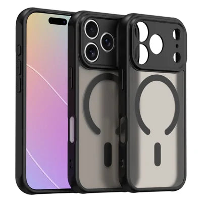 Bulk Purchasing for iPhone 18 Pro Max  /  17 Pro Max Magnetic Case Anti Drop Matte PC + TPU Phone Cover - Black
