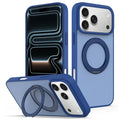 For iPhone 18 Pro Max  /  17 Pro Max Case with Rotating Magnetic Kickstand PC + TPU Skin-Touch Phone Cover - Sapphire