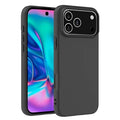 For iPhone 18 Pro Max / 17 Pro Max Case Soft Matte Back TPU Black Phone Cover (Large Cutout) - Black