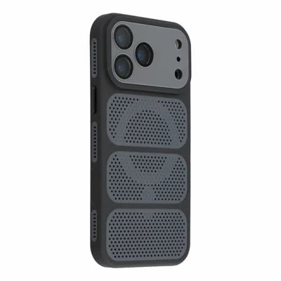 For iPhone 18 Pro Max / 17 Pro Max Case Compatible with MagSafe Triple Vented Cooling PC+TPU Phone Cover  - Black