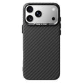ABEEl for iPhone 18 Pro Max  /  17 Pro Max Magnetic Case PC + TPU Ultra Thin Minimalist Phone Cover - Carbon Fiber Texture