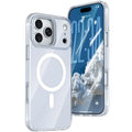 For iPhone 18 Pro Max / 17 Pro Max Magnetic Case TPU + Acrylic Shockproof Anti-Scratch Phone Cover - White