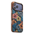 DENIOR for iPhone 18 Pro Max / 17 Pro Max Magnetic Case Retro Aesthetic Design Cork + Leather + TPU Shockproof Phone Cover - Blue