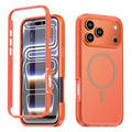 For iPhone 18 Pro Max  /  17 Pro Max Magnetic Case Contrast Color PC + TPU Shockproof Phone Cover - Orange