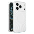 For iPhone 18 Pro Max / 17 Pro Max Magnetic Case Sunburst Texture Liquid Silicone Skin-Friendly Phone Cover - White