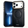 ESEBLE Y11 for iPhone 18 Pro Max / 17 Pro Max Magnetic Case Crazy Horse Texture Leather + TPU Airbag Shockproof Phone Cover - Black