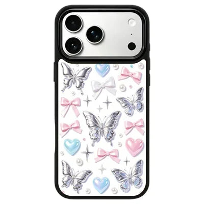 For iPhone 18 Pro Max / 17 Pro Max Magnetic Case UV Printed Aesthetic Pattern PC + Silicone Protective Phone Cover - ZX0098