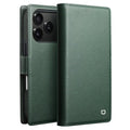 QIALINO for iPhone 18 Pro Max / 17 Pro Max Case Compatible with MagSafe Detachable Genuine Cow Leather Wallet Phone Cover - Green