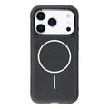 For iPhone 18 Pro Max / 17 Pro Max Magnetic Case TPU + Acrylic Frosted Back Airbag Shockproof Phone Cover with AI Camera Button - Black