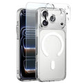 NORTHJO For iPhone 18 Pro Max Magnetic Case PC + TPU Phone Cover Set with Front Screen Protector + Lens Film