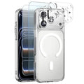 NORTHJO 5 in 1 Set for iPhone 18 Pro Max Magnetic Case PC + TPU Phone Cover with 2 Front Screen Protector + 2 Lens Film