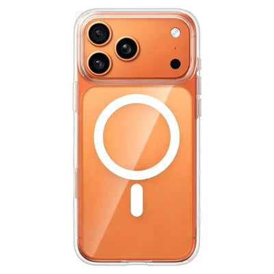 For iPhone 18 Pro Max / 17 Pro Max Magnetic Case Clear Acrylic + TPU Anti-Yellow Phone Protective Cover - Transparent