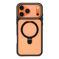 For iPhone 18 Pro Max / 17 Pro Max Case Foldable Magnetic Kickstand TPU + PC Anti-Scratch Phone Cover - Black