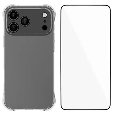  WANLONFENG for iPhone 18 Pro Max WL Series Case 2.0mm TPU Phone Cover with Tempered Glass Film - Transparent