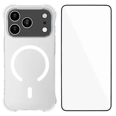  WANLONFENG for iPhone 18 Pro Max WL2 Series 2.0mm Magnetic Case Clear TPU Phone Back Cover with Screen Film - Transparent