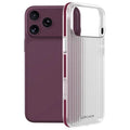 LEREACH TOC Series for iPhone 18 Pro Max / 17 Pro Max Case Flowing Grid PC Phone Cover - Cherry Red